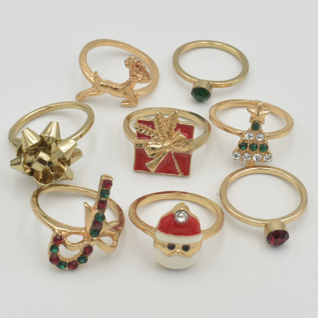Christmas Tree 8-Pack Rings