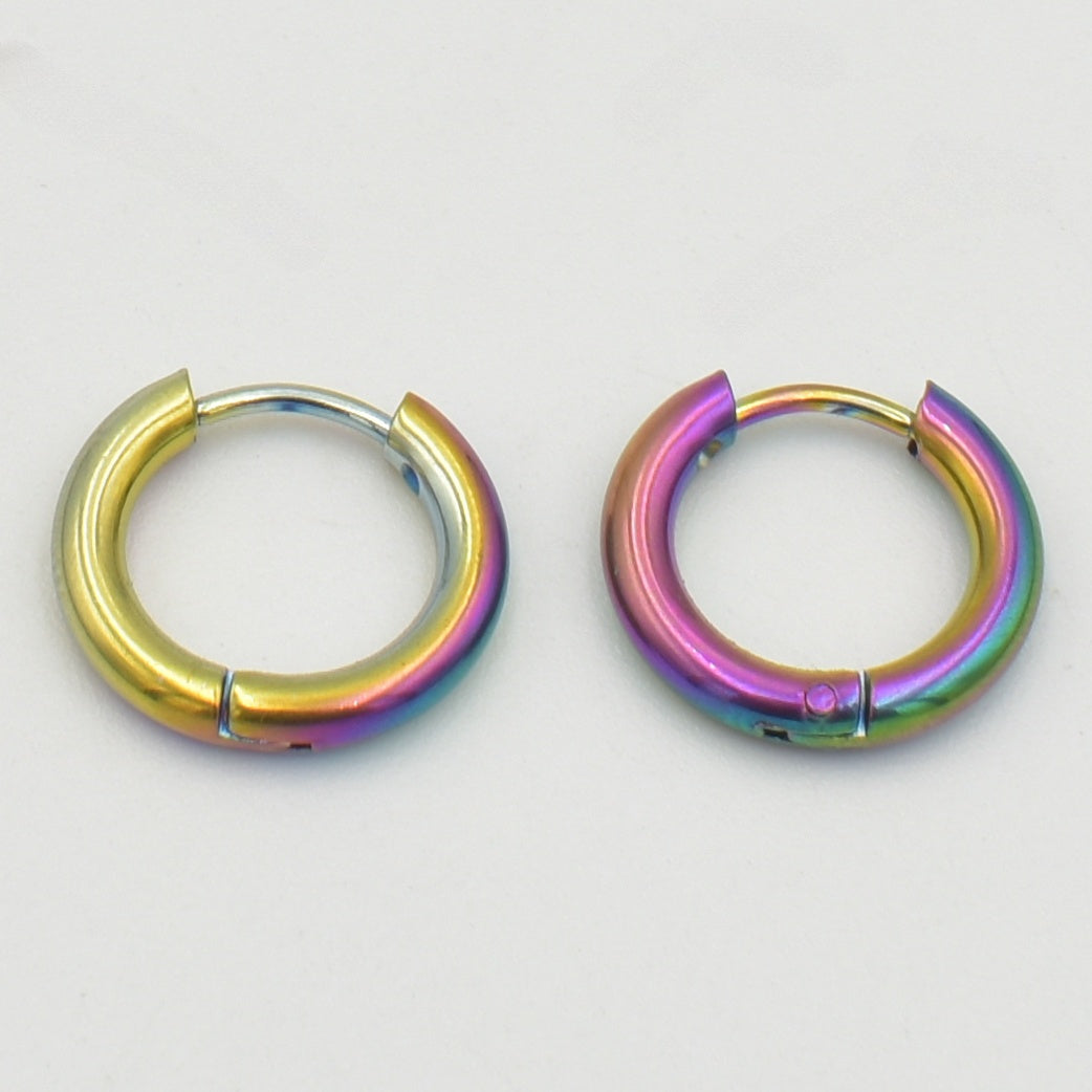 Rainbow Huggie Earrings