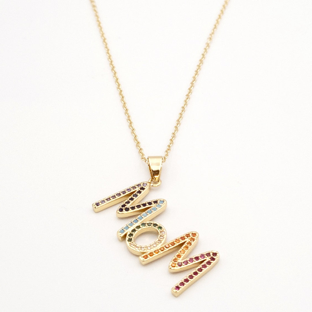 Gold MOM Dainty Necklace