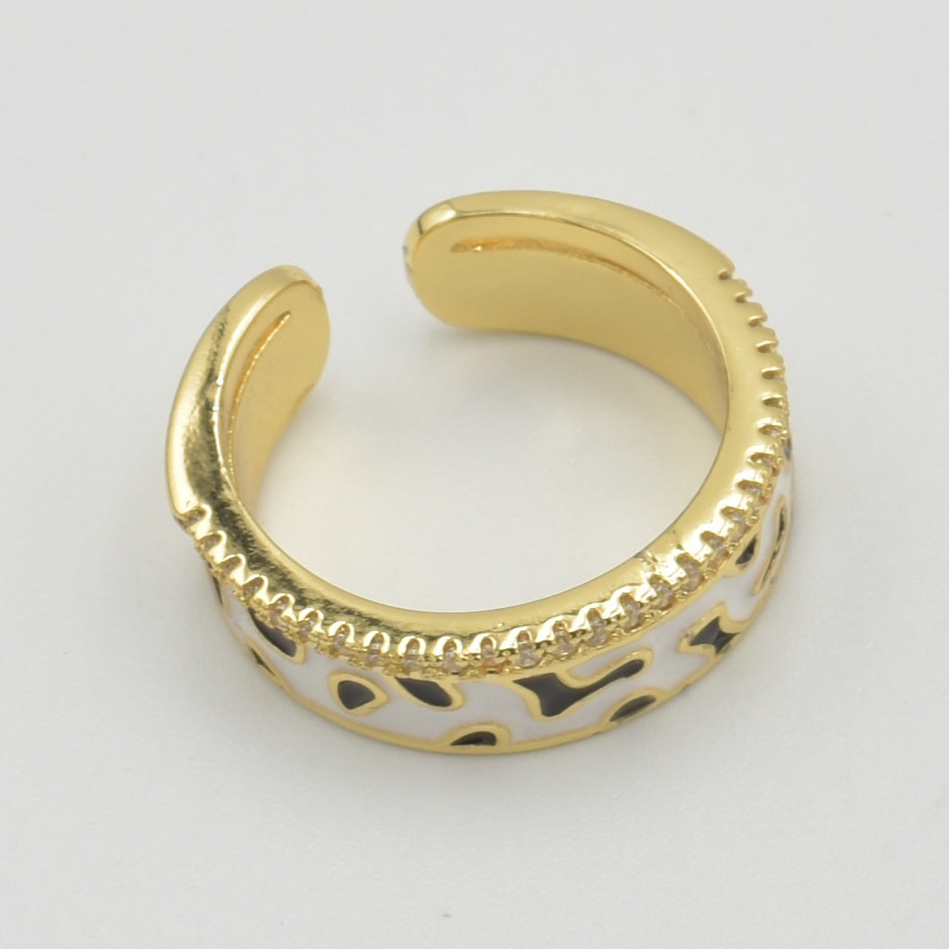Gold Continues Leopard Print Ring
