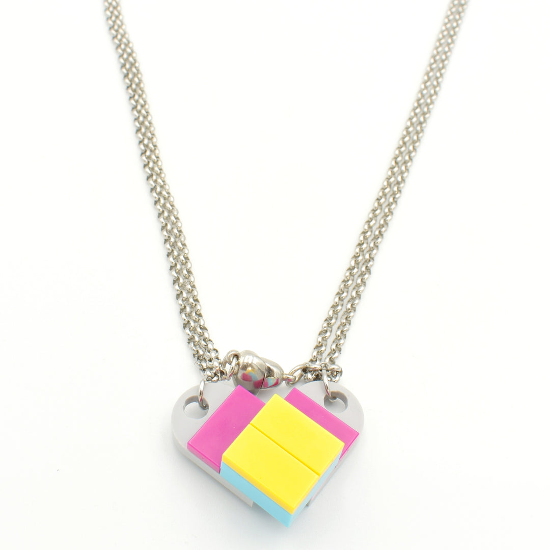 Silver Heart Build-Up Necklace