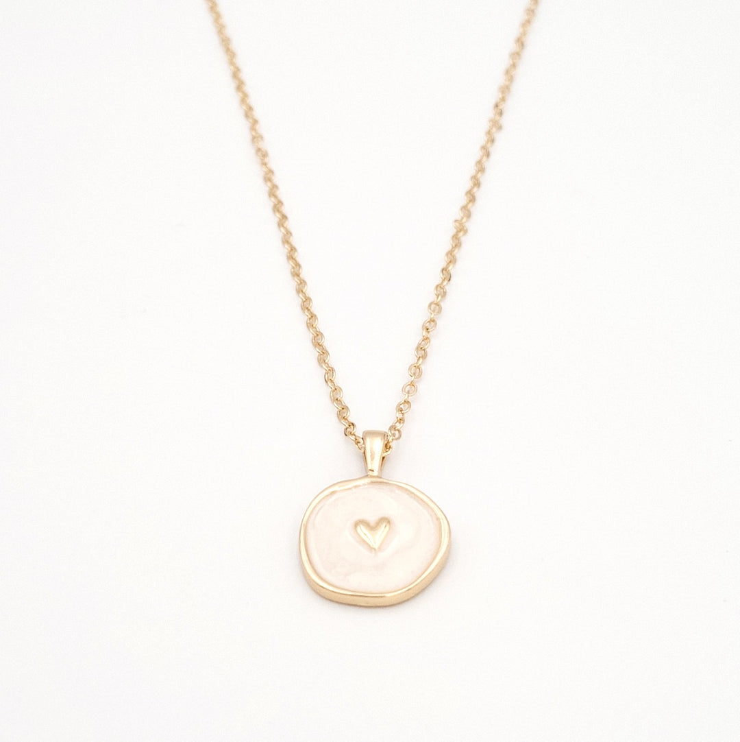 Gold Heart Coated Necklace
