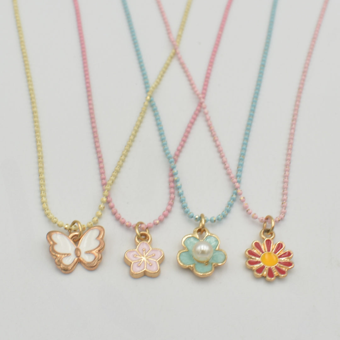 Kids Flower Multicoloured 4-Pack Necklace