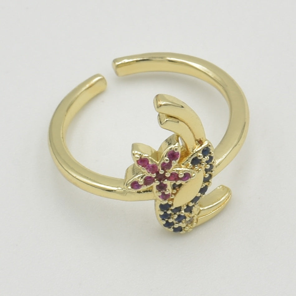 Gold Jewels Star Ring