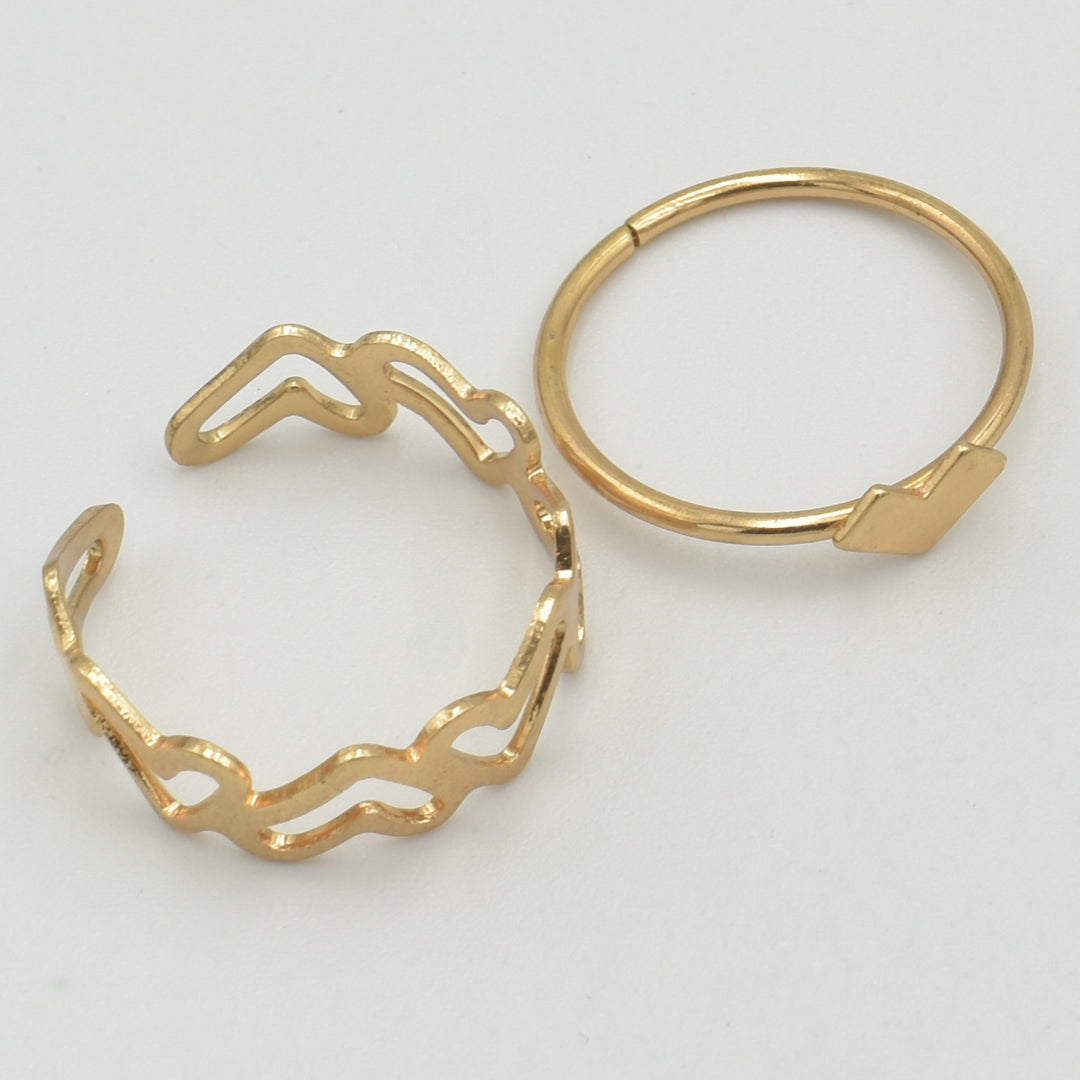 Gold Multi Heart Rings
