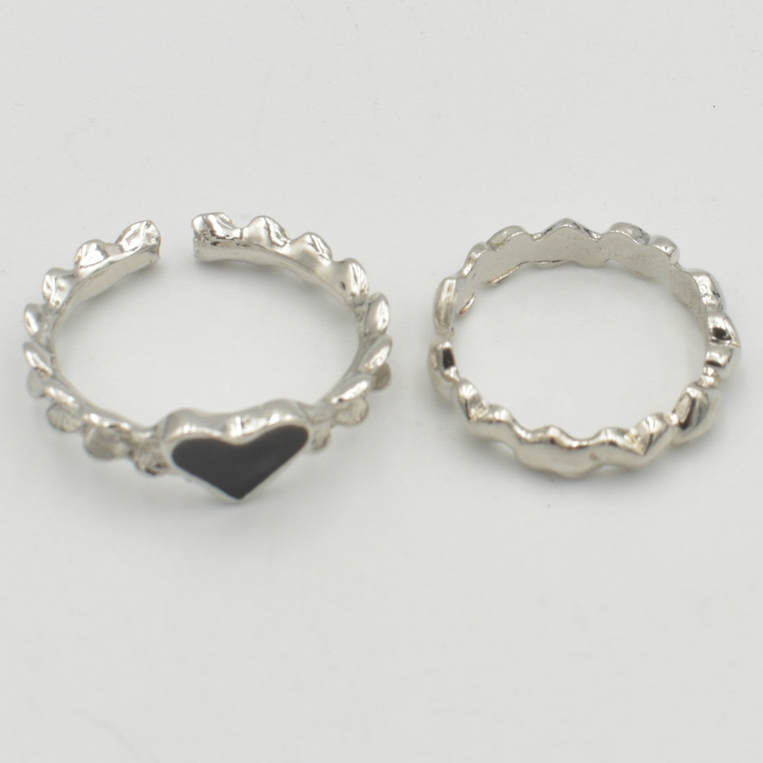 Silver Black Heart Pack