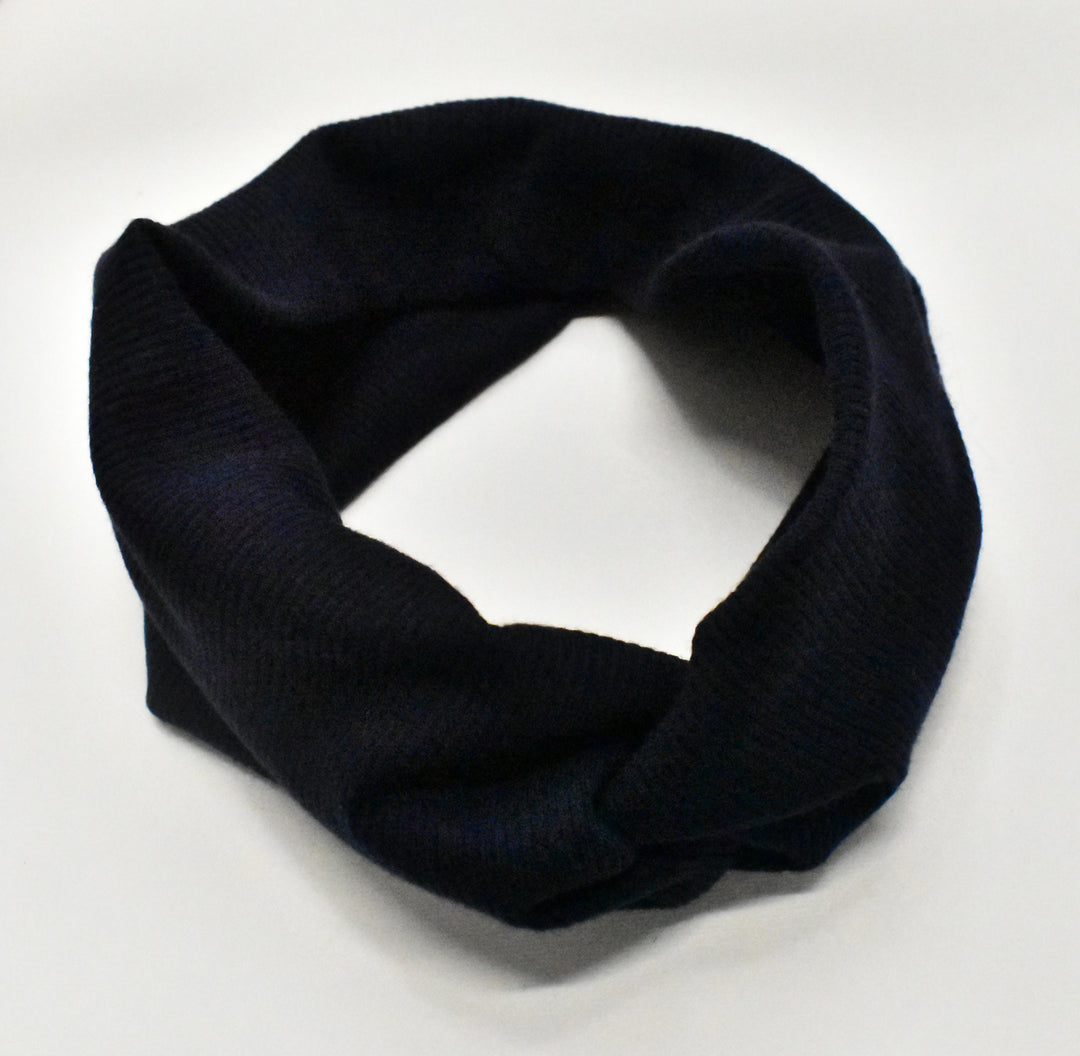 Black Ribbed Hair Scrunchie