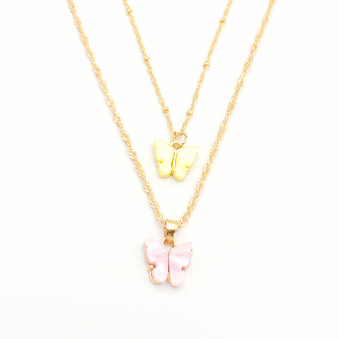 Kids Butterfly 2-Pack Necklace