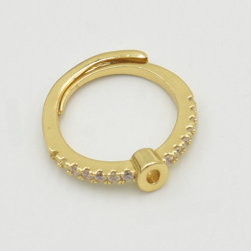 Cubic Zirconia Letter 'O' Ring