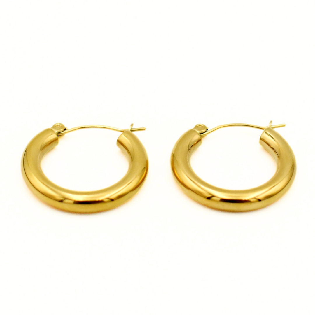 Gold Toned Endless Chic Hoop Earrings