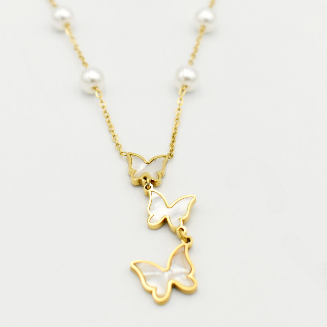 Gold Butterfly Serenade Necklace