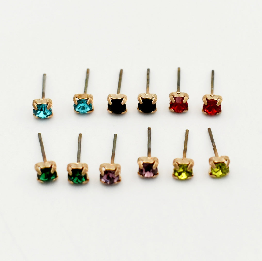 Multicooured 6-Pack Stud Earrings