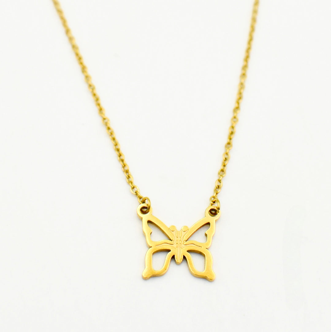 Gold Plated Rush Butterfly Necklace