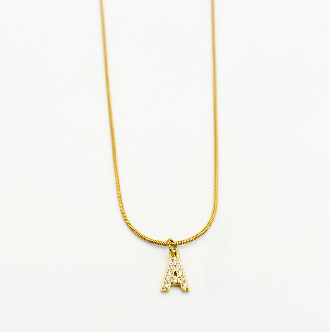 Gold Plated Letter 'A' Necklace
