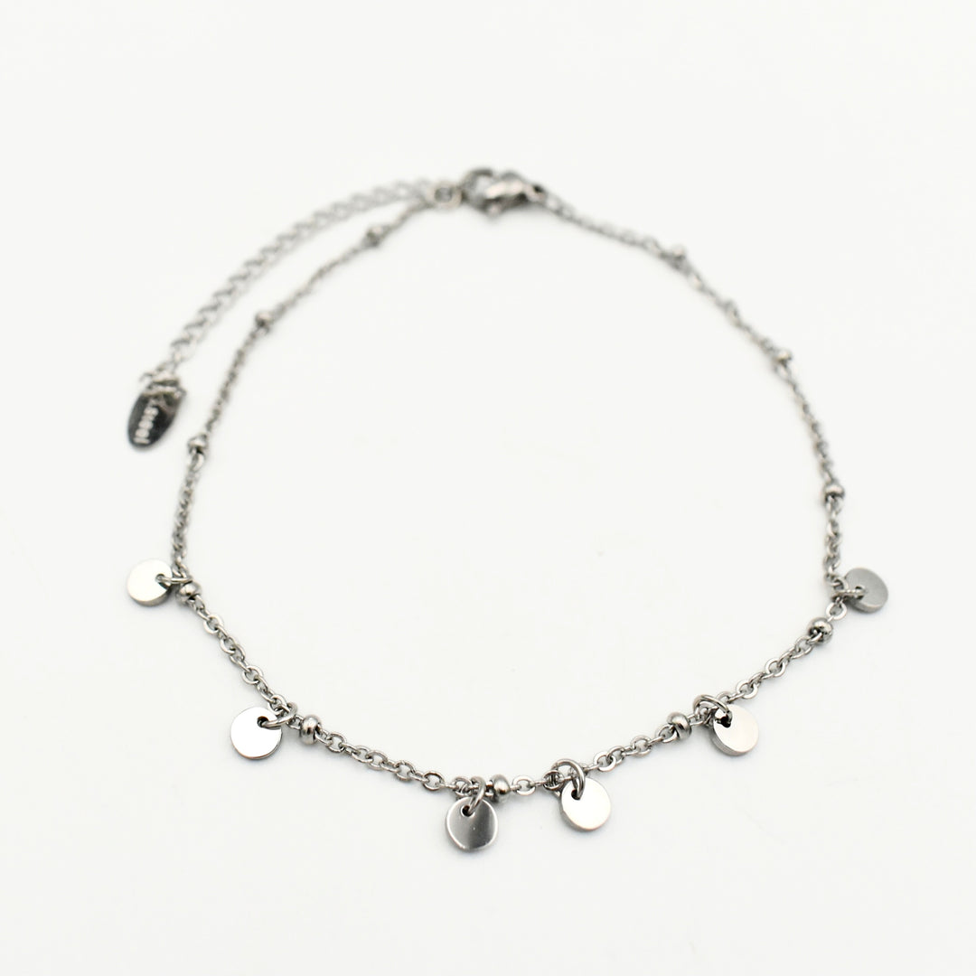 Rhodium Plated Smooth Dainty Bracelet
