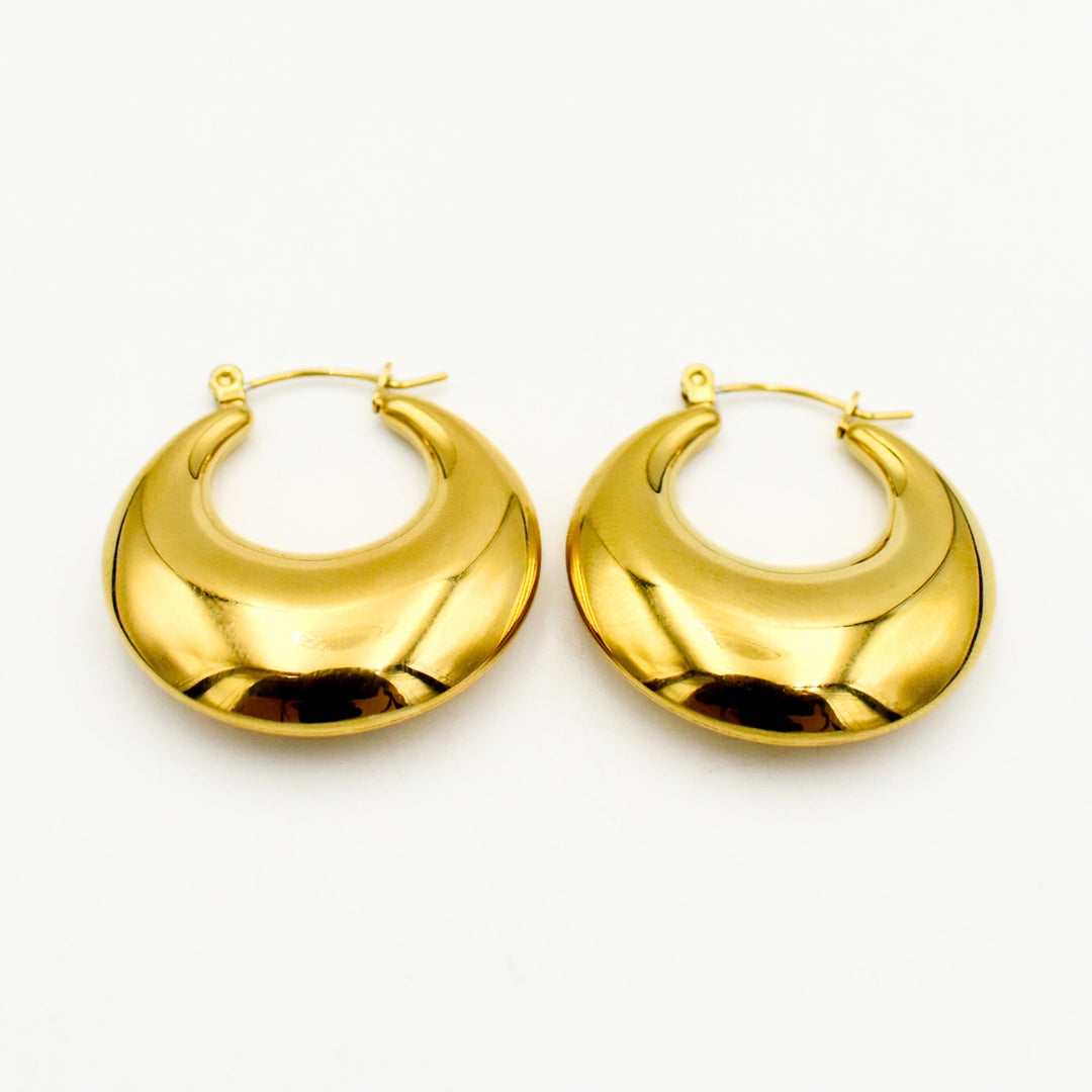 Gold Toned Creole Hoop Earrings