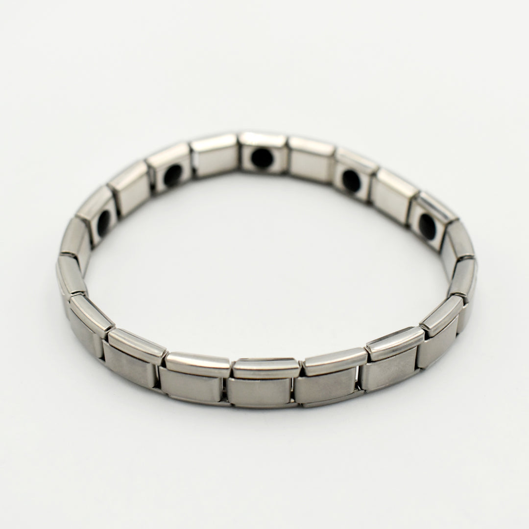 Silver Stainless Steel Stretch Bracelet