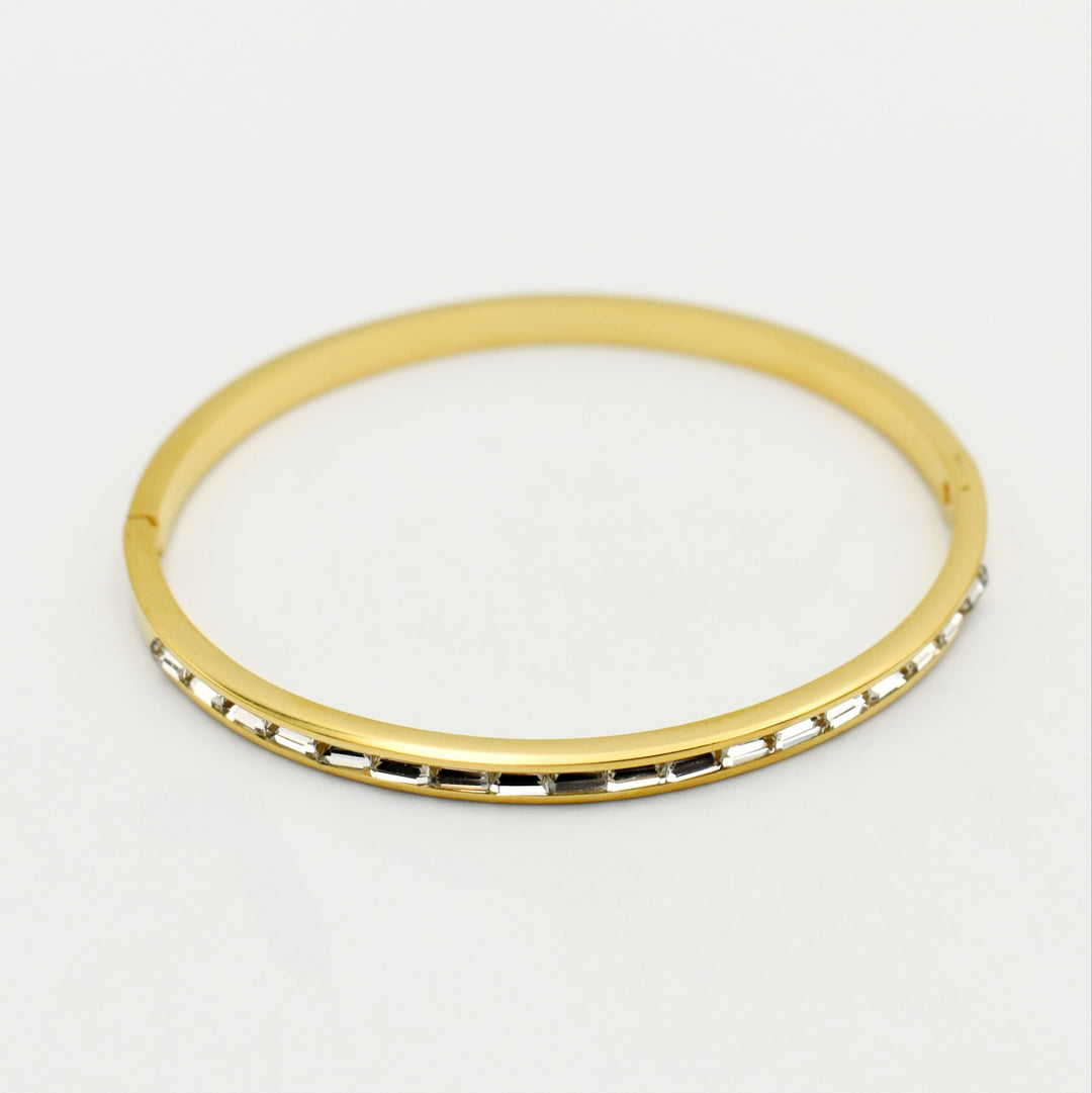 Gold Diamante Cubic Bangle