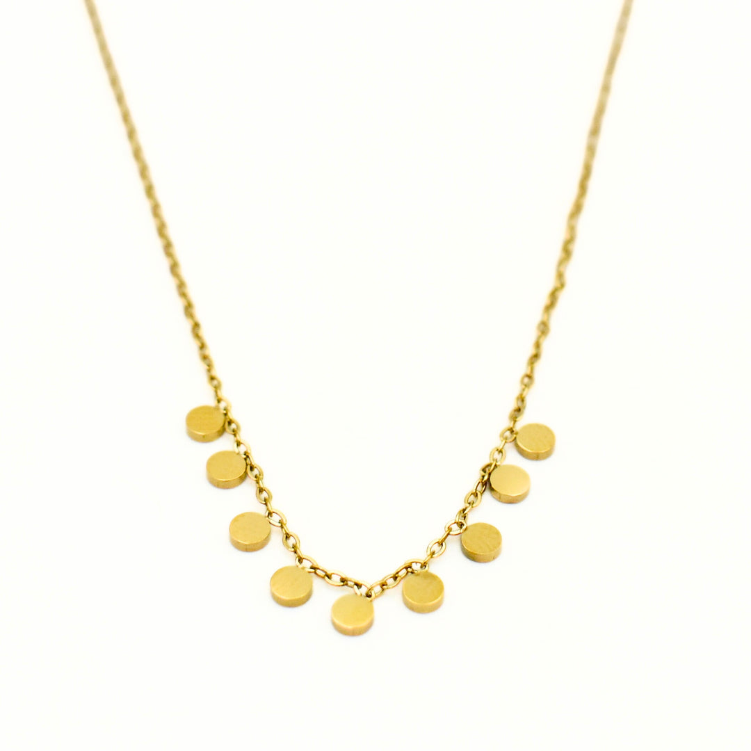 Gold Plated Spotted Drip Necklace