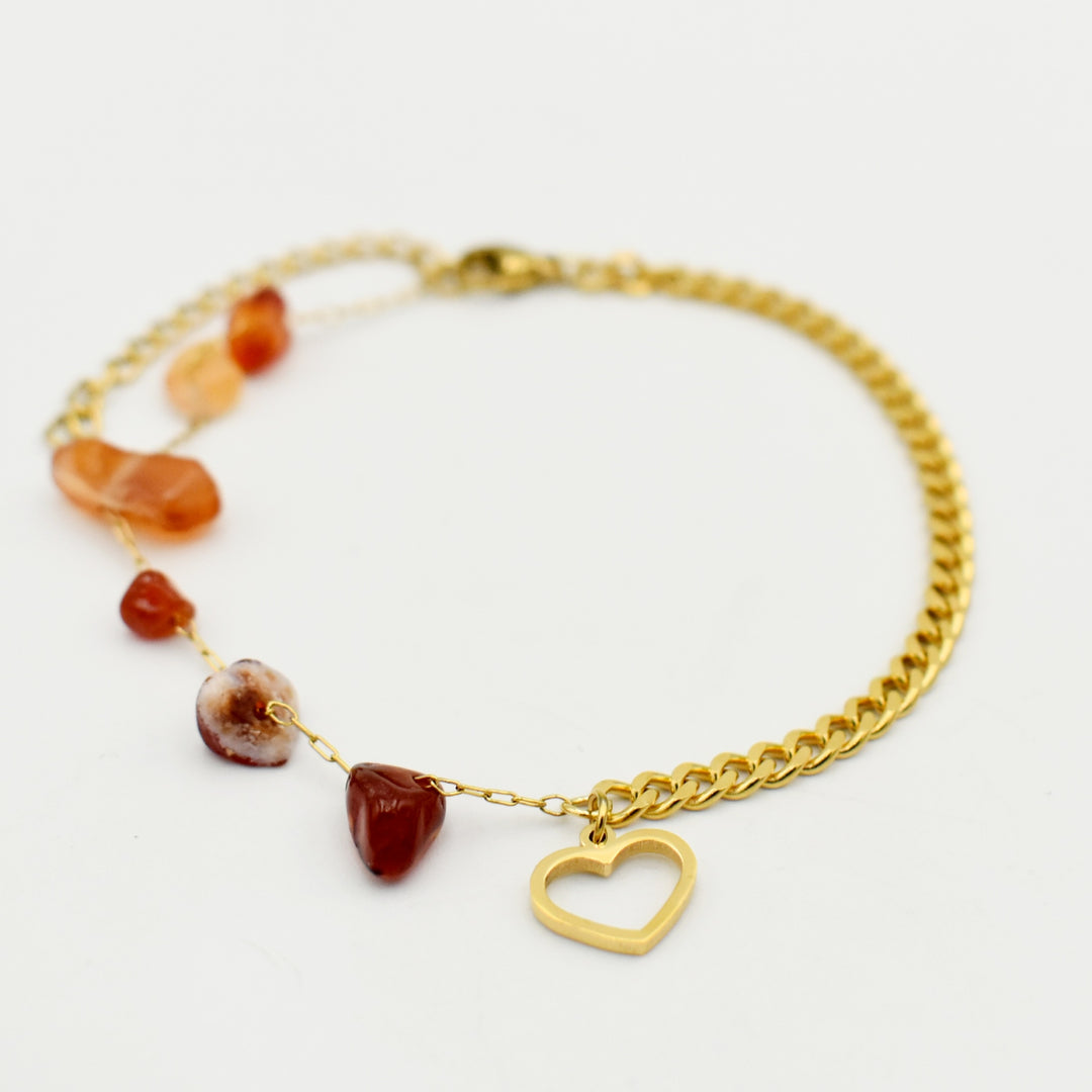 Gold Antique Heart Bracelet