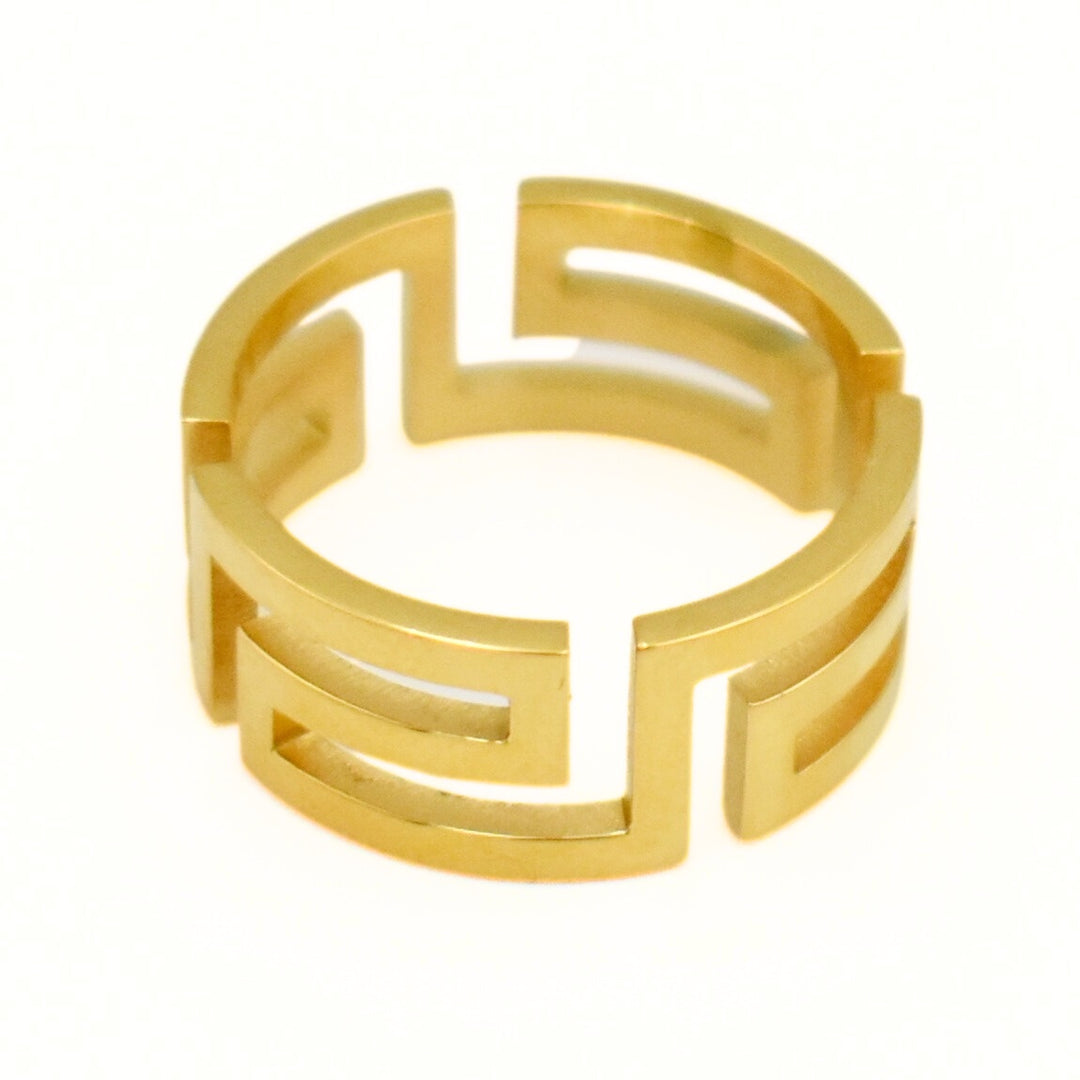 Gold Toned Cut-Out Design Ring