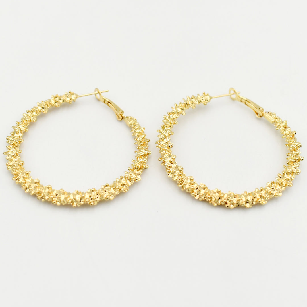 Gold Statement Hoop Earrings