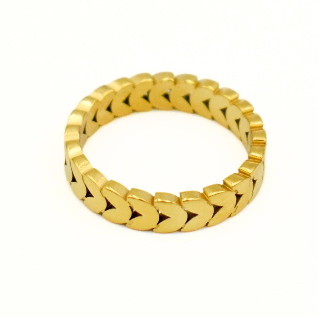 Gold Toned Hearts Ring