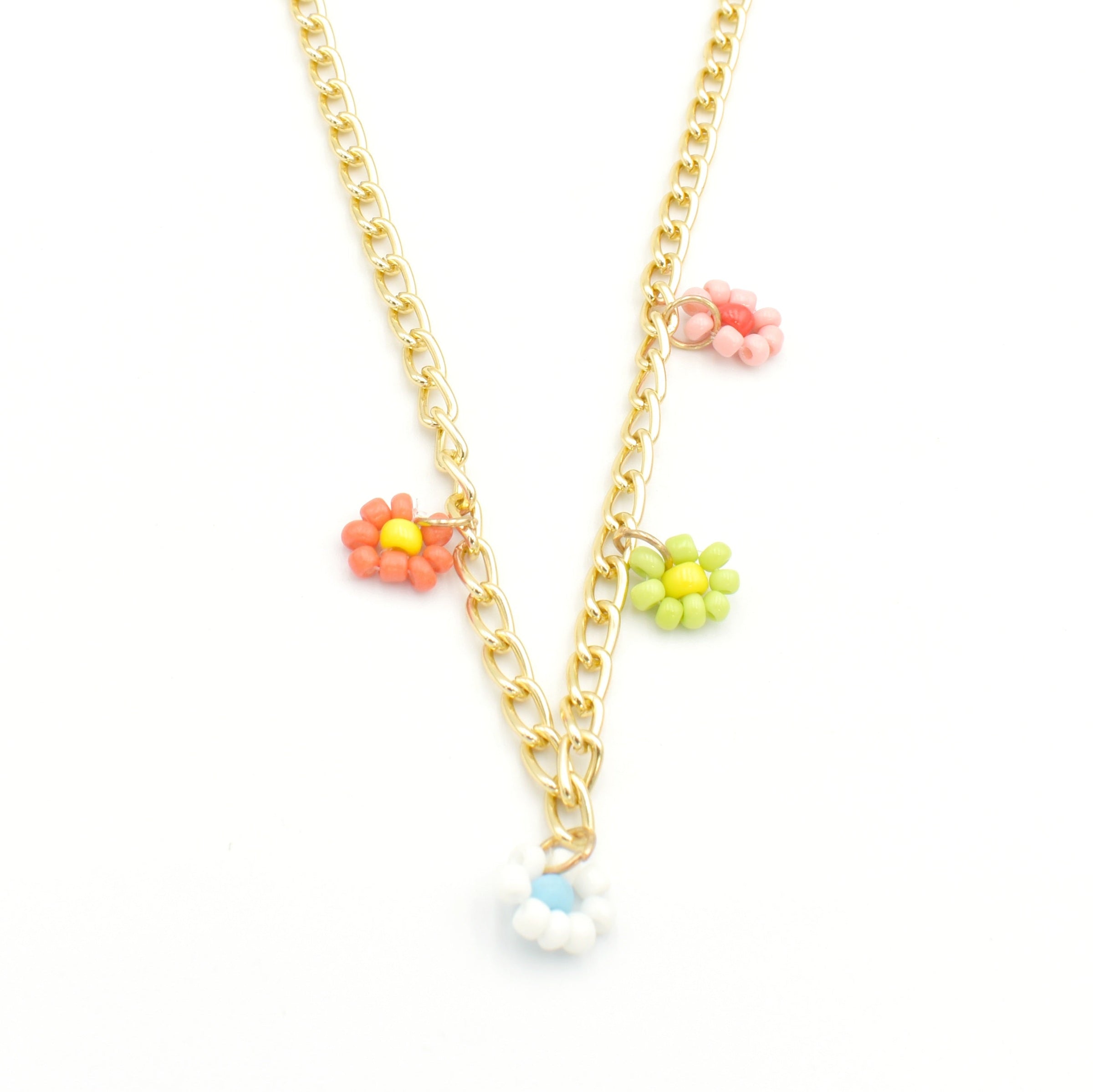 Colourful flower bead necklace for kids by Elli Jewellery