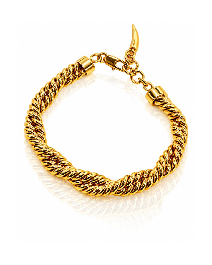 Gold Plated Waterproof Twisted Rope Chain Bracelet (200004)