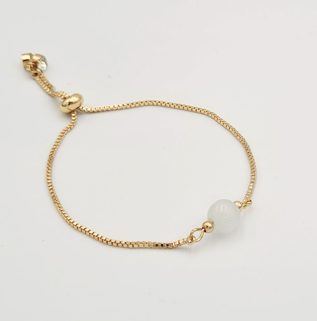 Gold Classic Clear Stone Bracelet