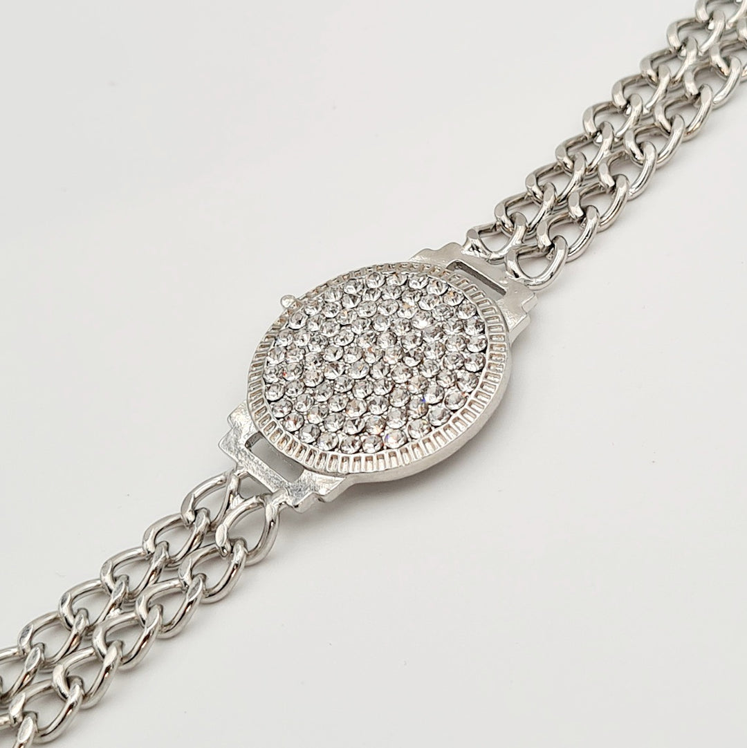Silver Cubic Zirconia Link Bracelet