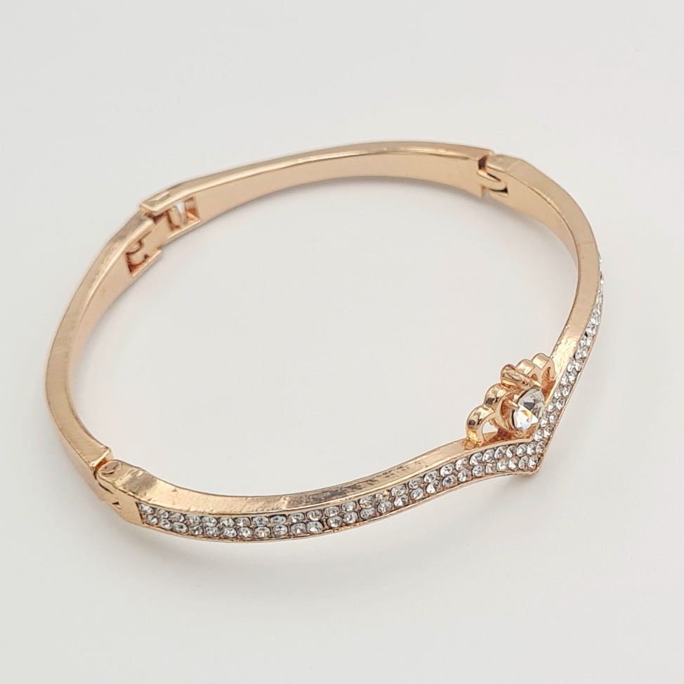 Gold Cubic Zirconia Bangle