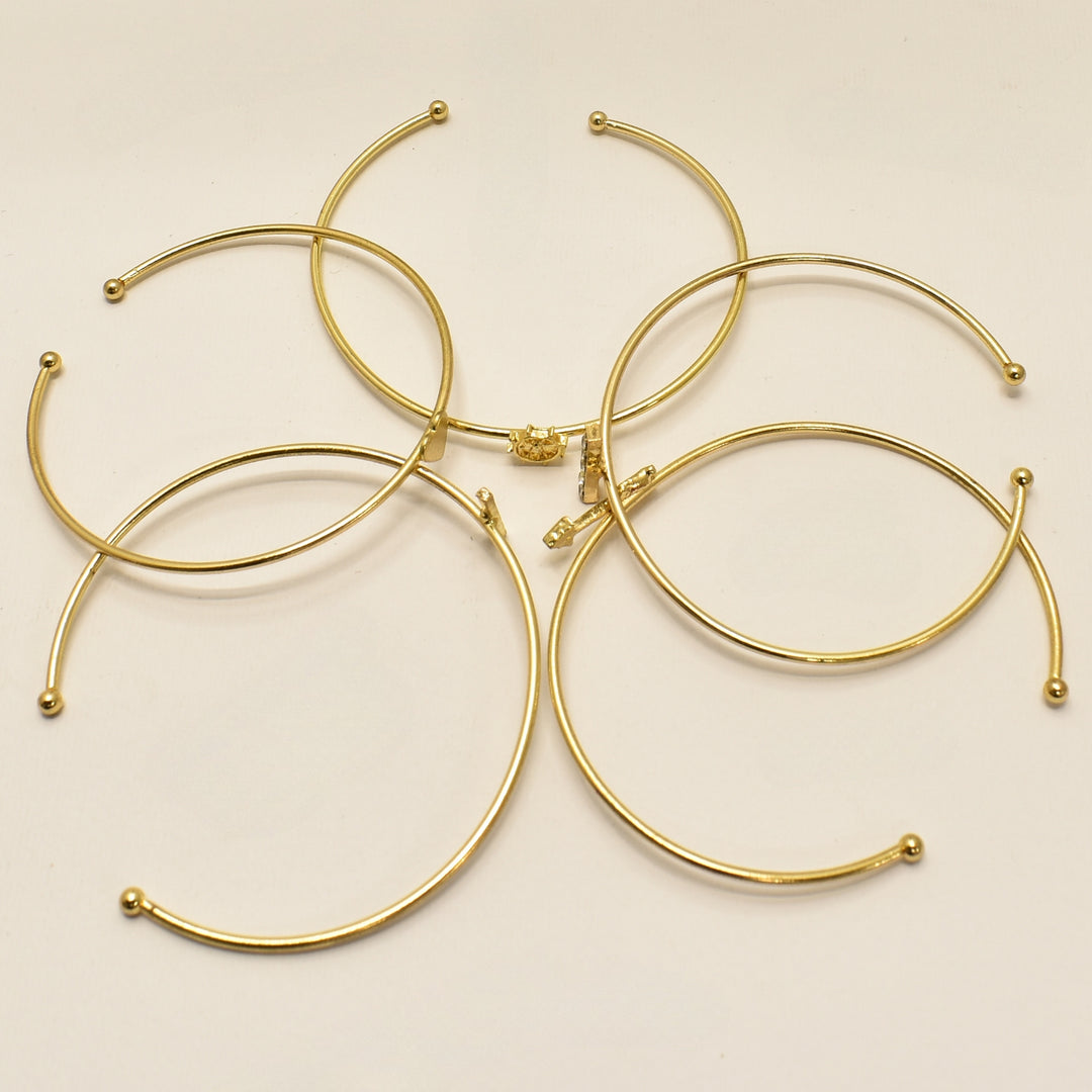 Gold Dainty 5-Pack Cuff Bangles