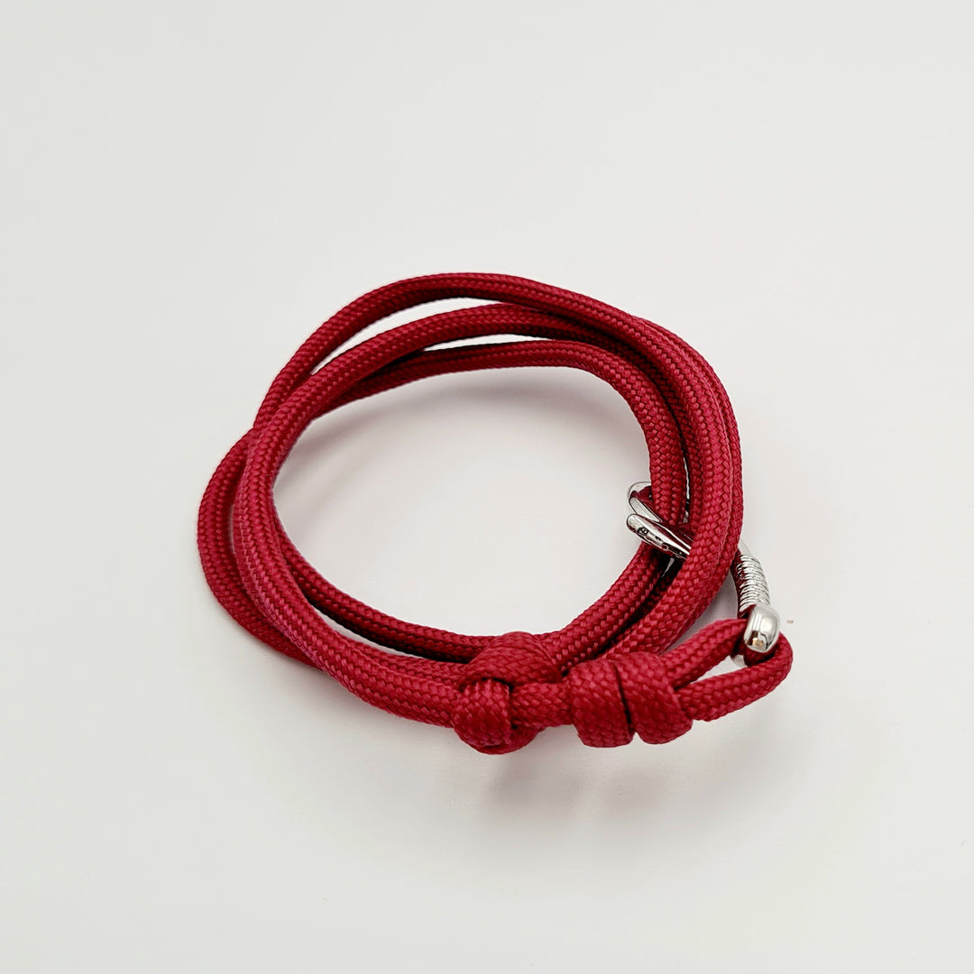 Red Adjustable Paracord Fish Bracelet