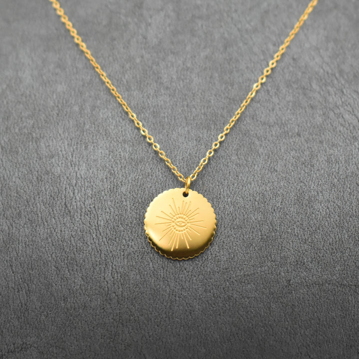 Gold Plated Evil Eye Necklace