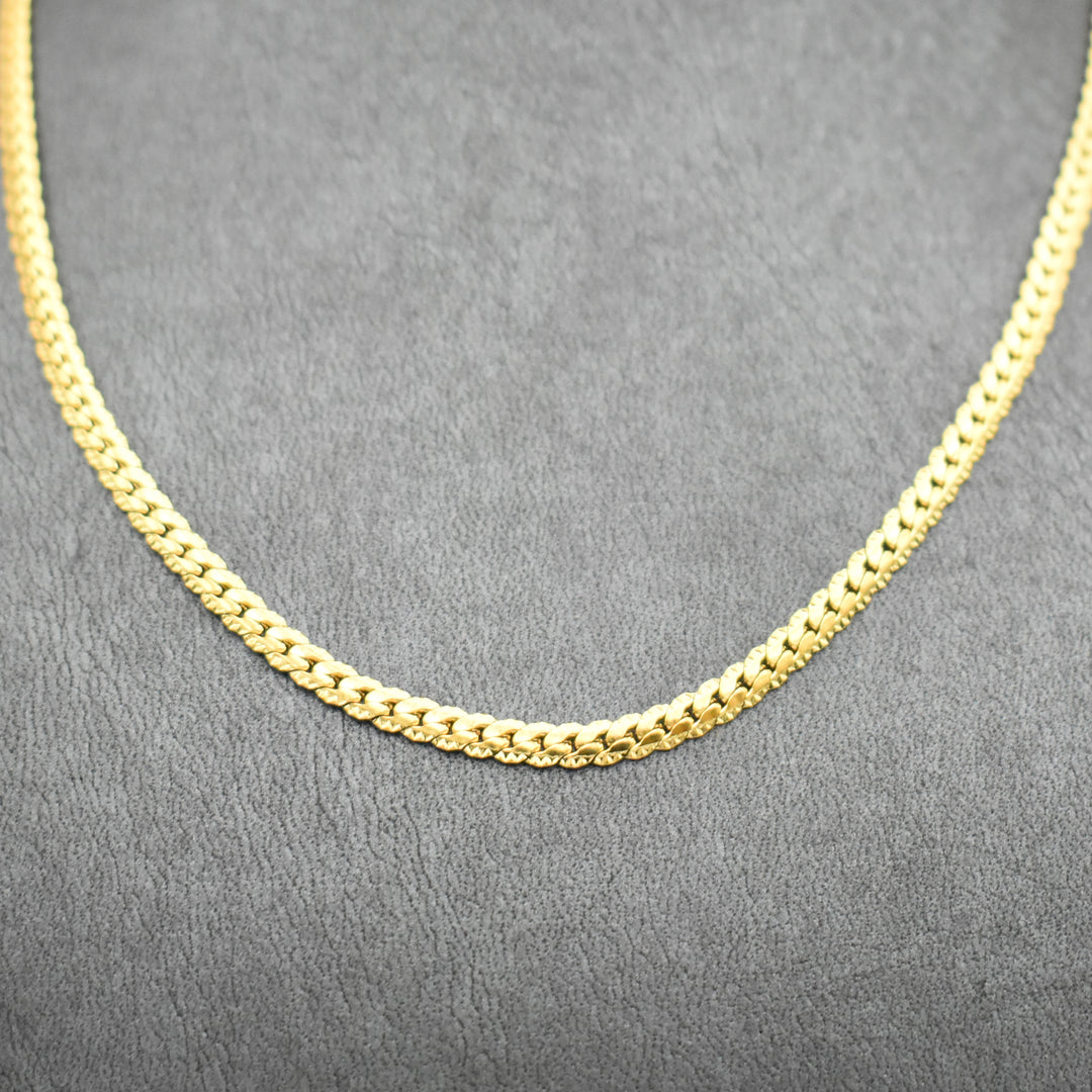 Gold Plated Curby Necklace