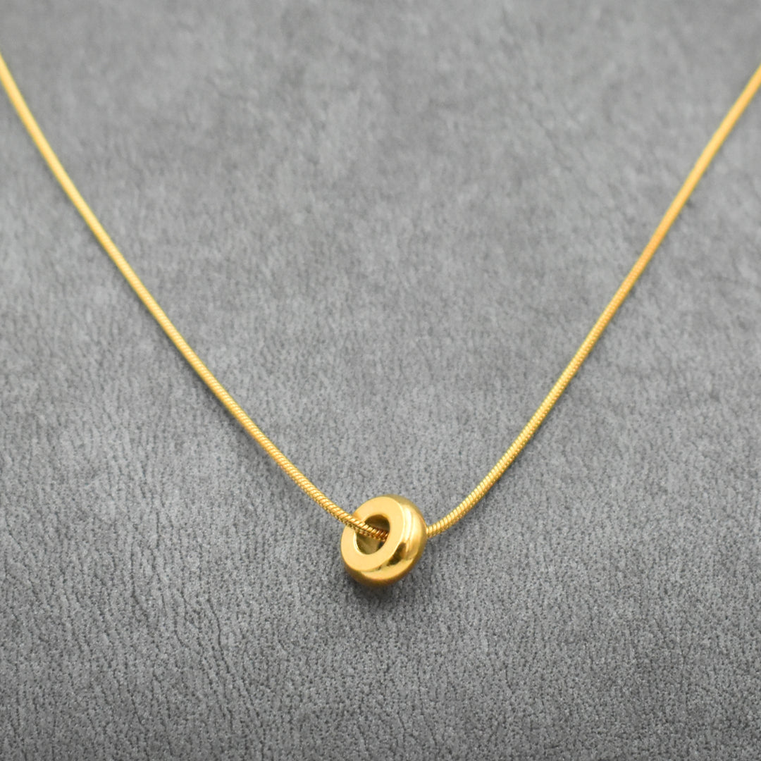 Gold Plated Curved Snake Necklace