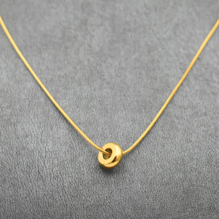Gold Plated Curved Snake Necklace