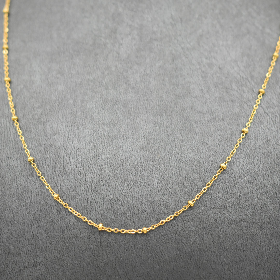 Gold Plated Dainty Ball Necklace