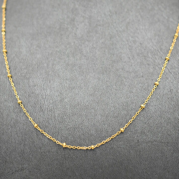 Gold Plated Dainty Ball Necklace