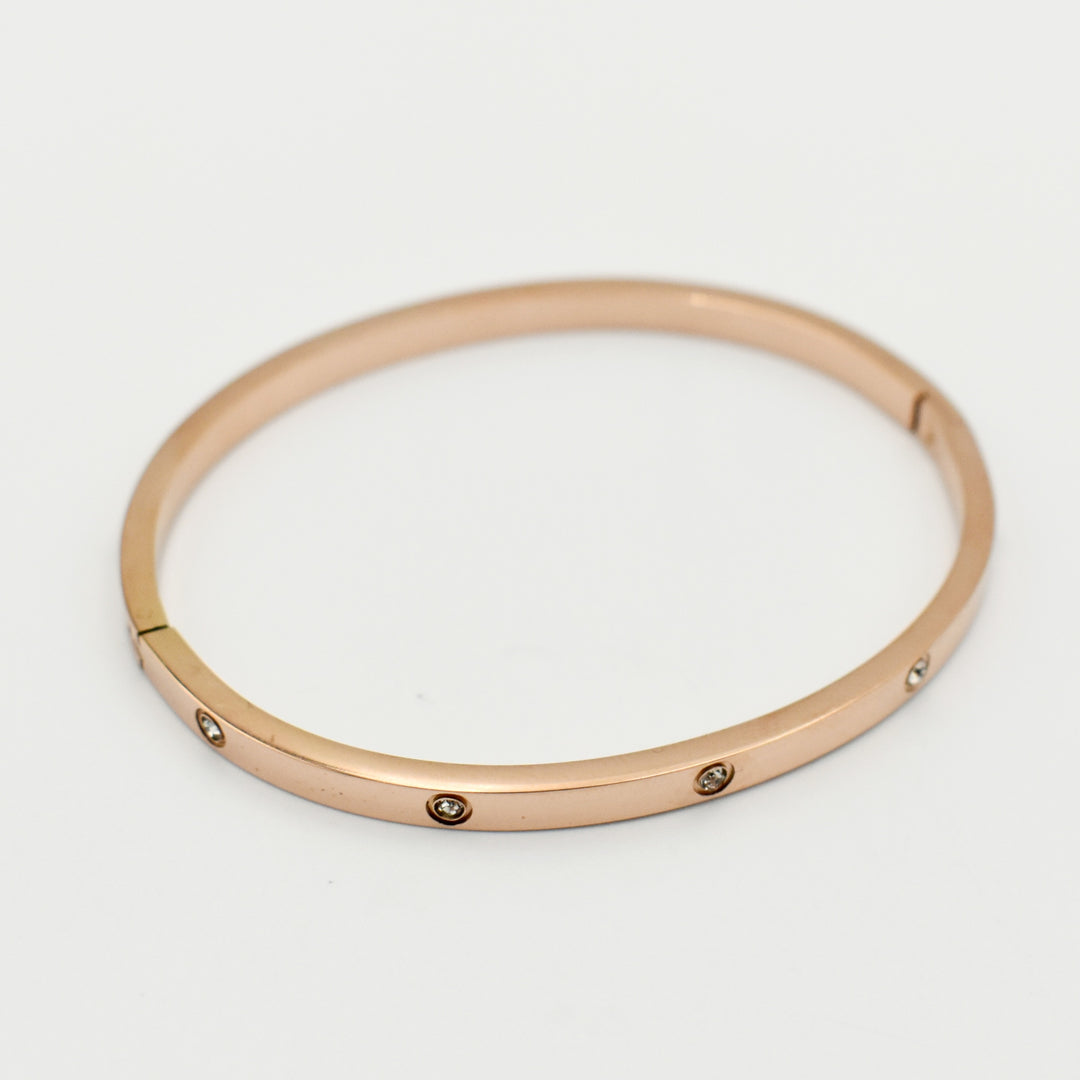 Rose Gold Cubic Band Bangle