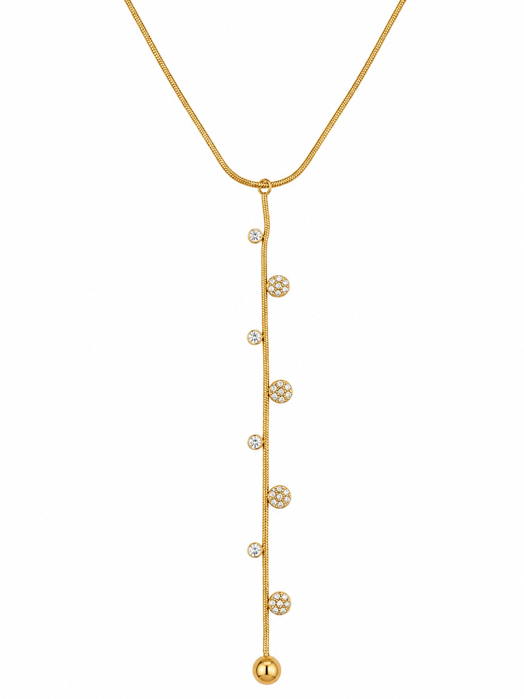Gold Toned Dot Dainty Necklace