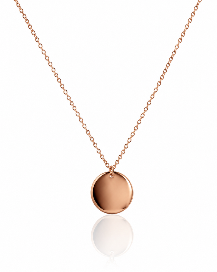Rose Gold Toned Plain Pendant Necklace - 44.2 cm (11633)