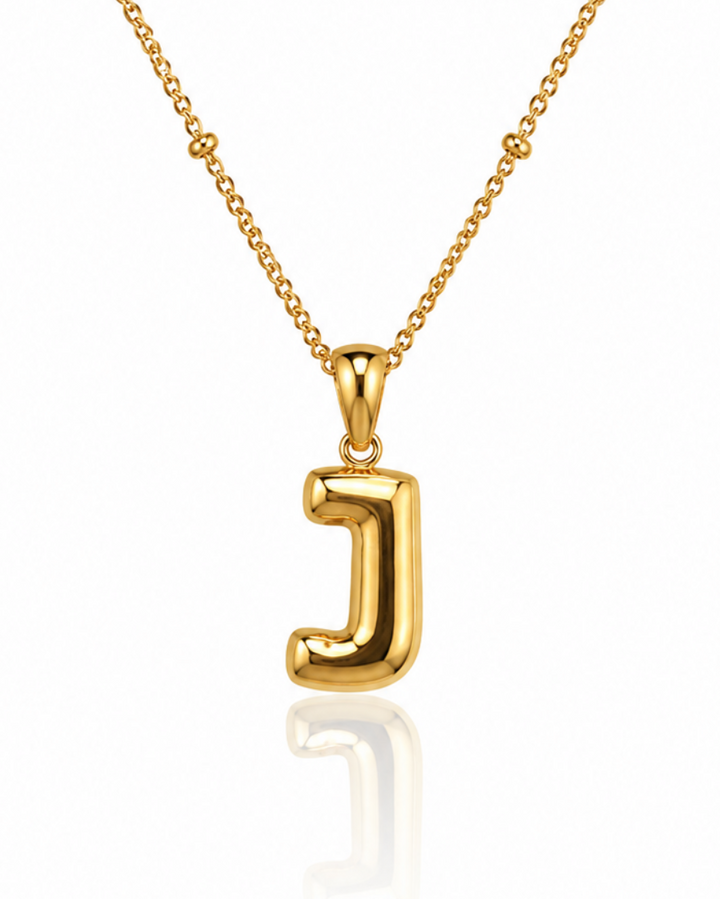 Gold Toned 'J' Chunky Necklace - 49 cm (11643)