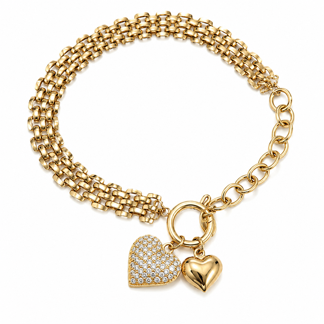 Gold Heart Premium Bracelet