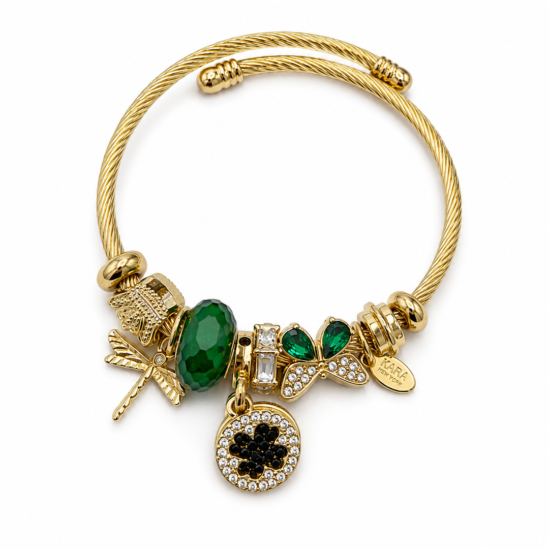Green Charm Adjustable Bracelet