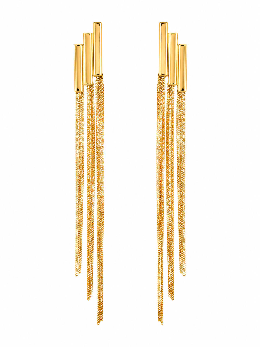 Long Gold Plated Earrings