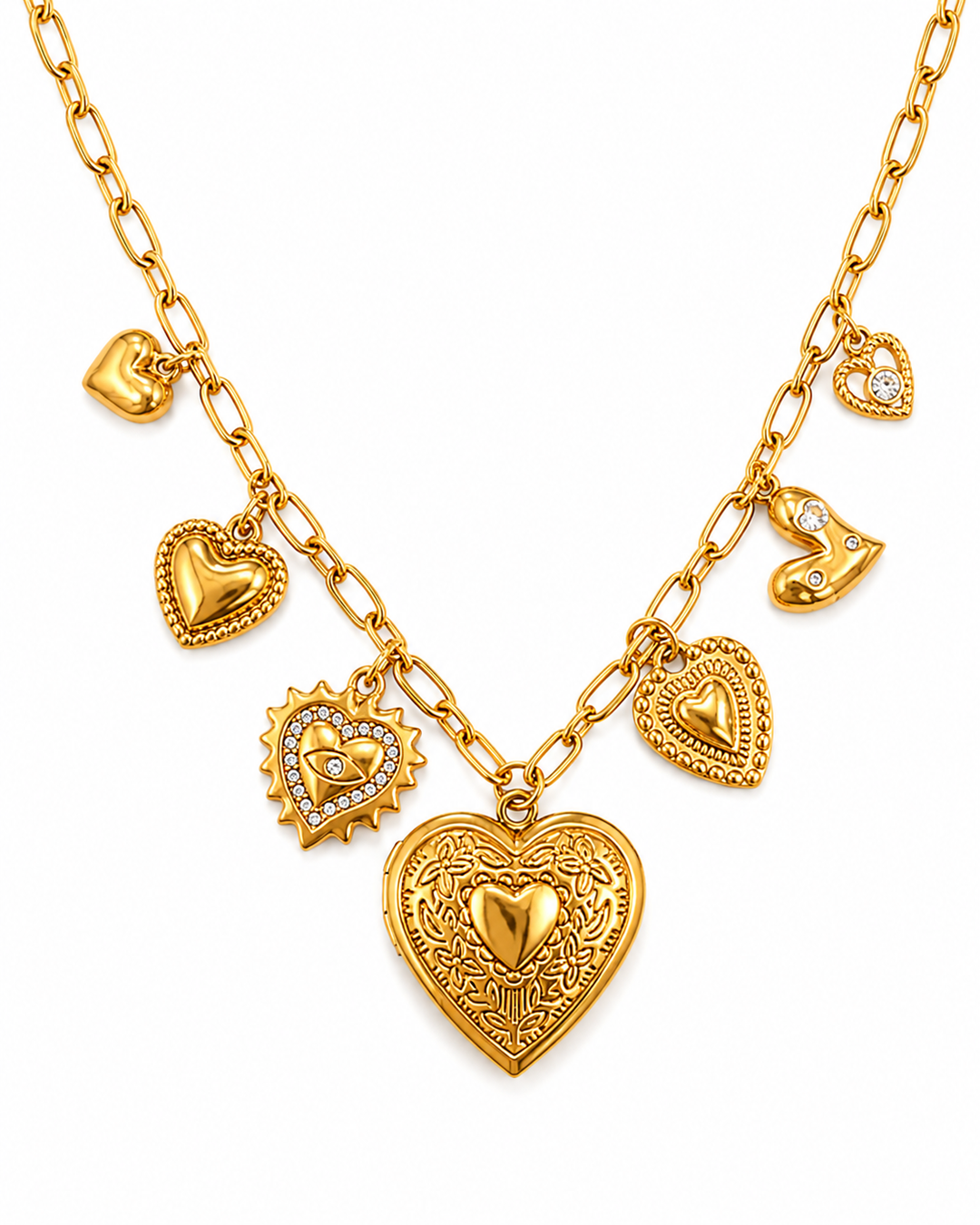Gold plated heart locker