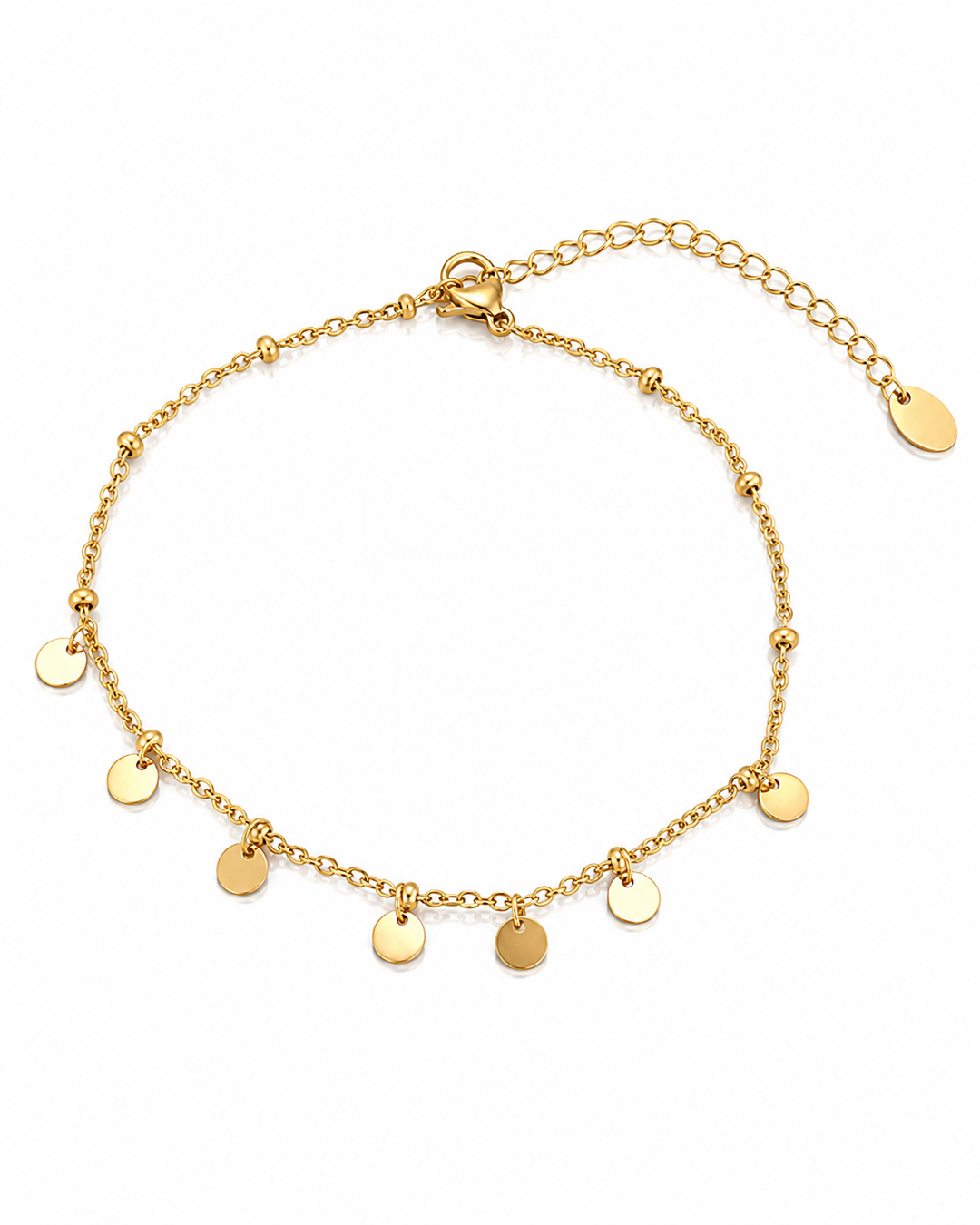 Gold Toned Ball Anklet
