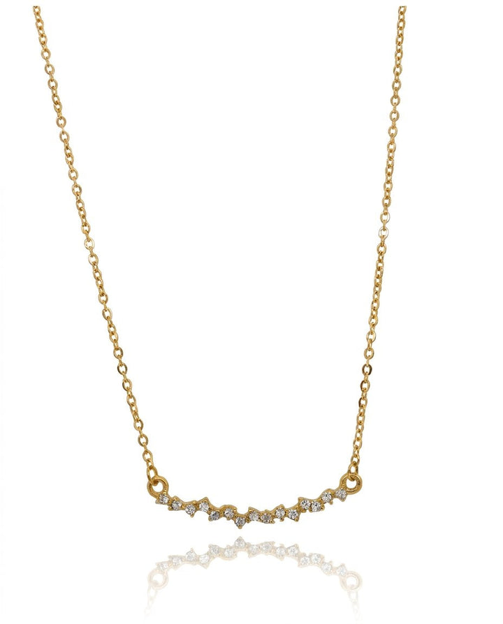 Gold Plated Waterproof Multi-Stone Cubic Zirconia Pendant Necklace (100052)
